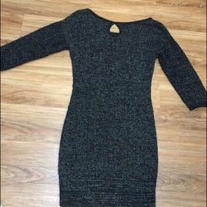 Black and silver sweater dress M